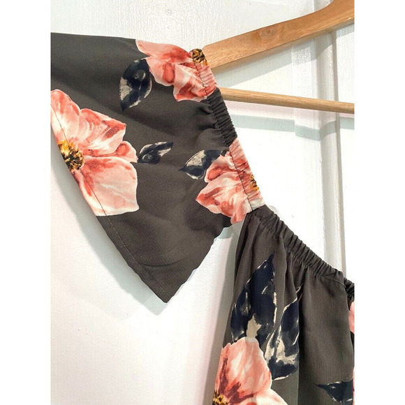 Hyped Unicorn -Made USA Floral sexy off shoulder floral top women's size small - Picture 4 of 6
